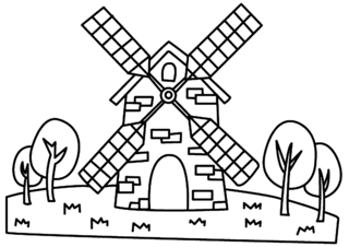 Molino 01 - Coloreados variados - Coloreables - 10doigts.com