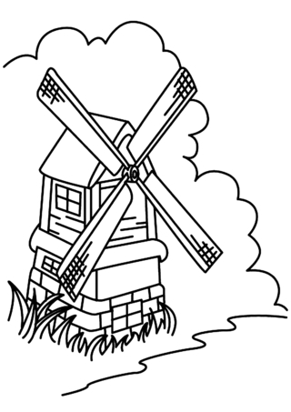Molino 02 - Coloreados variados - Coloreables - 10doigts.com