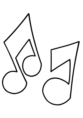 Notas musicales 01 - Coloreados variados - Coloreables - 10doigts.com