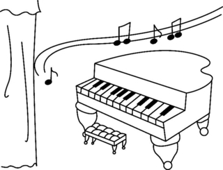Piano 01 - Coloreados variados - Coloreables - 10doigts.com