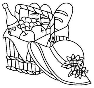 Picnic 01 - Coloreados variados - Coloreables - 10doigts.com