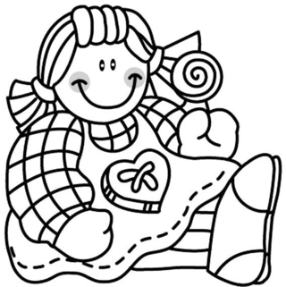 Muñeca 01 - Coloreados variados - Coloreables - 10doigts.com