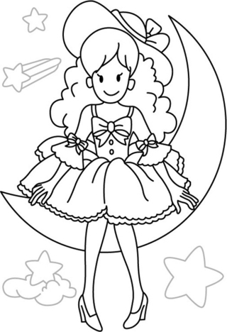 Muñeca 05 - Coloreados variados - Coloreables - 10doigts.com