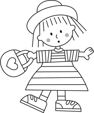 Muñeca 10 - Coloreados variados - Coloreables - 10doigts.com