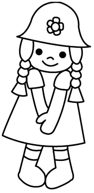 Muñeca 11 - Coloreados variados - Coloreables - 10doigts.com