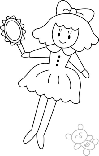 Muñeca 13 - Coloreados variados - Coloreables - 10doigts.com