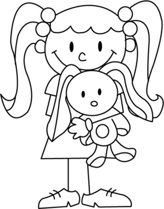 Muñeca 17 - Coloreados variados - Coloreables - 10doigts.com