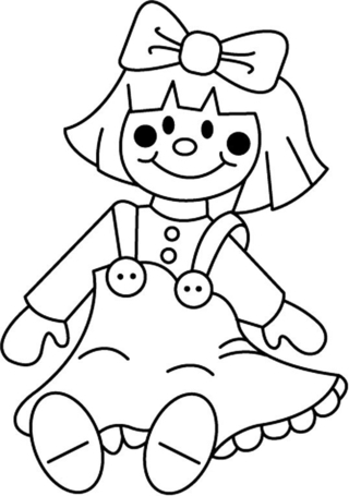 Muñeca 30 - Coloreados variados - Coloreables - 10doigts.com