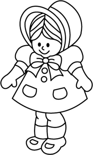 Muñeca 31 - Coloreados variados - Coloreables - 10doigts.com