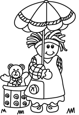 Muñeca 32 - Coloreados variados - Coloreables - 10doigts.com