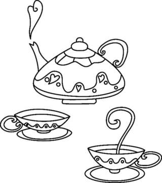 Tetera 01 - Coloreados variados - Coloreables - 10doigts.com