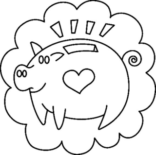 Hucha 01 - Coloreados variados - Coloreables - 10doigts.com