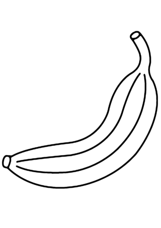 Banana 02 - Coloring pages of flowers, fruits, and vegetables - Coloring book - 10doigts.com