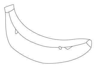 Banana 03 - Coloring pages of flowers, fruits, and vegetables - Coloring book - 10doigts.com