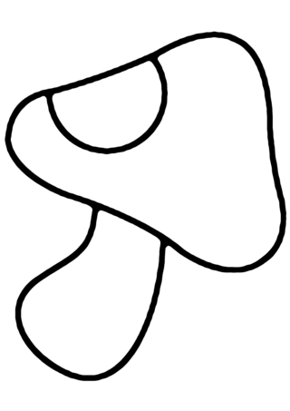 Mushroom 01 - Coloring pages of flowers, fruits, and vegetables - Coloring book - 10doigts.com