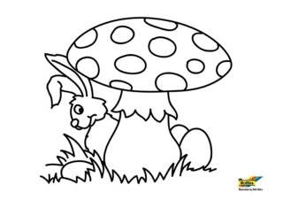 Mushroom 03 - Coloring pages of flowers, fruits, and vegetables - Coloring book - 10doigts.com
