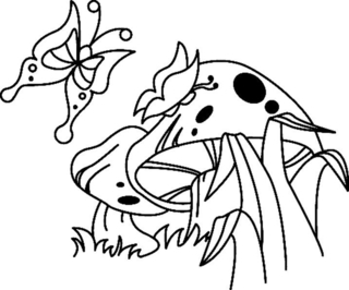 Mushrooms 01 - Coloring pages of flowers, fruits, and vegetables - Coloring book - 10doigts.com