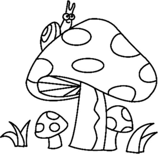 Mushrooms 03 - Coloring pages of flowers, fruits, and vegetables - Coloring book - 10doigts.com