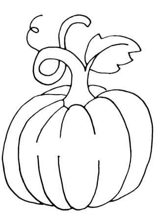 Pumpkin 01 - Coloring pages of flowers, fruits, and vegetables - Coloring book - 10doigts.com
