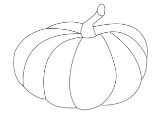Pumpkin 02 - Coloring pages of flowers, fruits, and vegetables - Coloring book - 10doigts.com