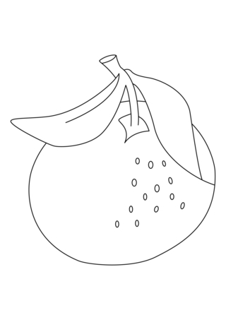Clementine 01 - Coloring pages of flowers, fruits, and vegetables - Coloring book - 10doigts.com