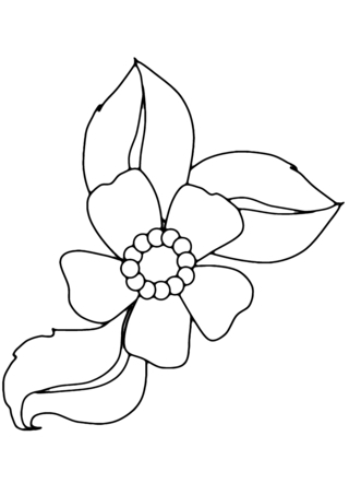 Flower 007 - Coloring pages of flowers, fruits, and vegetables - Coloring book - 10doigts.com
