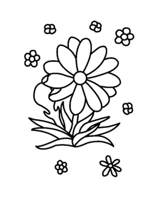 Flower 010 - Coloring pages of flowers, fruits, and vegetables - Coloring book - 10doigts.com