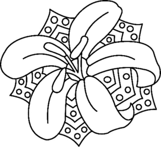 Flower 015 - Coloring pages of flowers, fruits, and vegetables - Coloring book - 10doigts.com