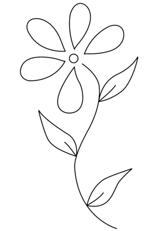 Flower 017 - Coloring pages of flowers, fruits, and vegetables - Coloring book - 10doigts.com