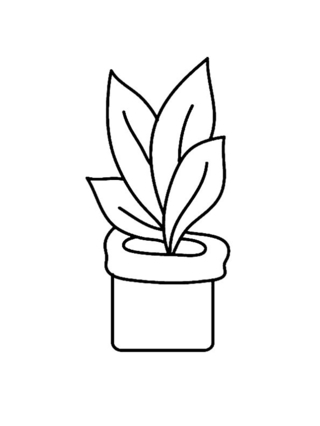 Flower 024 - Coloring pages of flowers, fruits, and vegetables - Coloring book - 10doigts.com