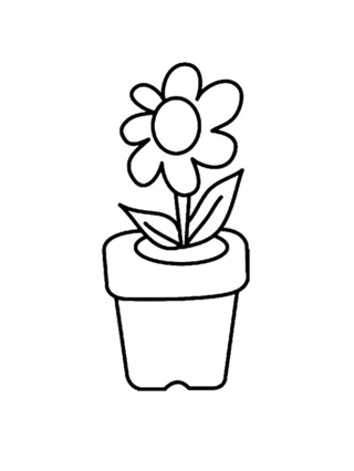 Flower 025 - Coloring pages of flowers, fruits, and vegetables - Coloring book - 10doigts.com
