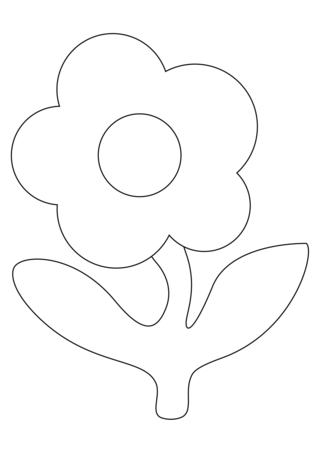 Flower 027 - Coloring pages of flowers, fruits, and vegetables - Coloring book - 10doigts.com