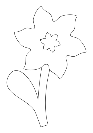 Flower 028 - Coloring pages of flowers, fruits, and vegetables - Coloring book - 10doigts.com