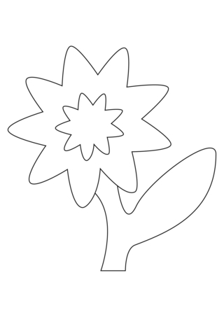 Flower 031 - Coloring pages of flowers, fruits, and vegetables - Coloring book - 10doigts.com