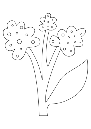 Flower 032 - Coloring pages of flowers, fruits, and vegetables - Coloring book - 10doigts.com
