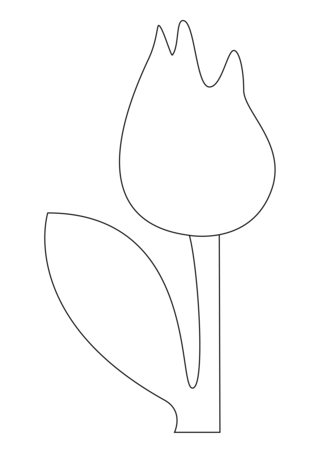 Flower 033 - Coloring pages of flowers, fruits, and vegetables - Coloring book - 10doigts.com