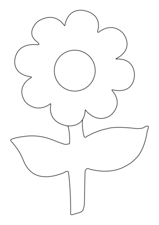 Flower 035 - Coloring pages of flowers, fruits, and vegetables - Coloring book - 10doigts.com