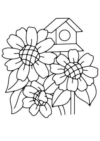 Flowers 004 - Coloring pages of flowers, fruits, and vegetables - Coloring book - 10doigts.com