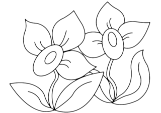 Flowers 008 - Coloring pages of flowers, fruits, and vegetables - Coloring book - 10doigts.com