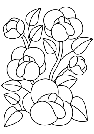 Flowers 010 - Coloring pages of flowers, fruits, and vegetables - Coloring book - 10doigts.com