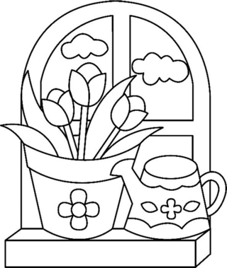Flowers 015 - Coloring pages of flowers, fruits, and vegetables - Coloring book - 10doigts.com