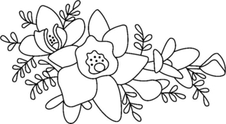 Flowers 016 - Coloring pages of flowers, fruits, and vegetables - Coloring book - 10doigts.com