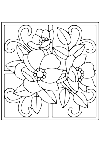 Flowers 022 - Coloring pages of flowers, fruits, and vegetables - Coloring book - 10doigts.com