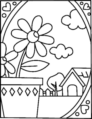 Flowers 030 - Coloring pages of flowers, fruits, and vegetables - Coloring book - 10doigts.com