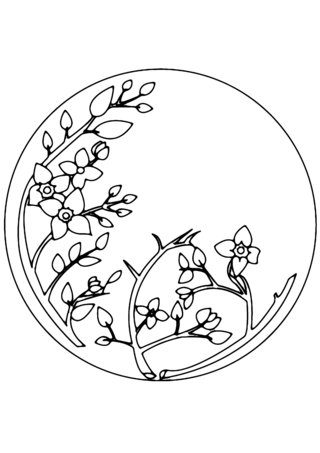 Flowers 037 - Coloring pages of flowers, fruits, and vegetables - Coloring book - 10doigts.com