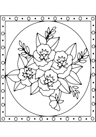 Flowers 039 - Coloring pages of flowers, fruits, and vegetables - Coloring book - 10doigts.com