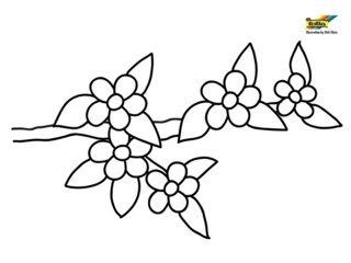 Flowers 043 - Coloring pages of flowers, fruits, and vegetables - Coloring book - 10doigts.com