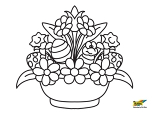 Flowers 047 - Coloring pages of flowers, fruits, and vegetables - Coloring book - 10doigts.com