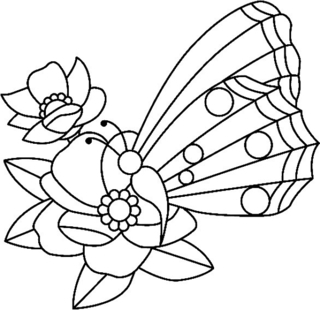 Flowers and butterflies 05 - Coloring pages of flowers, fruits, and vegetables - Coloring book - 10doigts.com