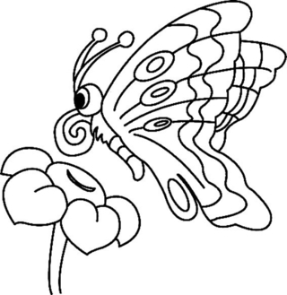 Flowers and butterflies 10 - Coloring pages of flowers, fruits, and vegetables - Coloring book - 10doigts.com
